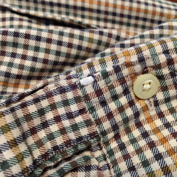Vintage Tommy Hilfiger Shirt Brown Checked Retro 80s 90s Made in Taiwan Medium - Picture 11 of 11
